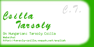 csilla tarsoly business card